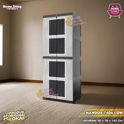 Lemari Pakaian Minimlis Naiba Nandos FIT Long Door Lemari Minimalis Pakaian dengan Cermin