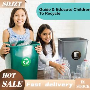 SDJZT 3pcs Trash Bin Stickers Waterproof Recycle Bin Vinyl Decals Separate Trash Dustbin Car Trash Bin Garbage Cans