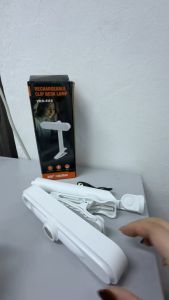 Rechargeable LED Desk Lamp 360° Rotation Clip & Stand Reading Light Type-C Charging Study Table Lamp