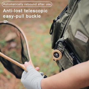 LYM Anti-theft Metal Easy-to-pull Buckle Rope Elastic Keychain Retractable Key Ring Anti Lost Ski Pass ID Card