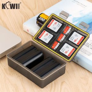 Kiwifotos Camera Batter Case with Extra SD/MSD/XQD Card SlotsBattey Storage Protective Box for Sony NP-FW50 FZ100Canon LP-E6 LP-E6N LP-E8 LP-E17Nikon EN-EL14A EN-EL15Panasonic DMW-BLF19DMW-BLG10DMW-BLC12Fujifilm NP-W126/126S/235NP-T125