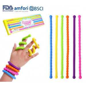 SG Ready Stock Silicone Fidget Rope Toy Deformation Sensory Stick Stress Relief Kids Gift