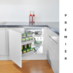 KKPL Kitchen Cabinet Space Saving Premier Stainless Steel Magic Corner Storage