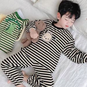 FIGO2 ชุดนอนเด็ก ชุดนอนเด็กชาย เด็กผู้ชายการ์ตูนลำลองแขนยาวกางเกงขายาวแยกเสื้อผ้าบ้านสูท ผ้าดี ใส่สบาย