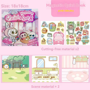 No cutting magnetic stickers children LABUBU magnetic quiet book boys and girls sticker book toys