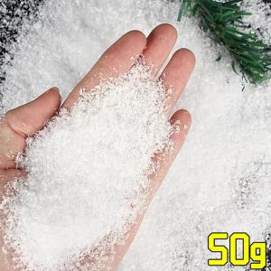 ของตกแต่งต้นไม้คริสต์มาสขนฟูผงหิมะปลอม100กรัมแบบ DIY บ้านของตกแต่งงานเลี้ยงปีใหม่ฤดูหนาว