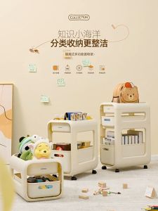 SyokSyok ECOCO Desktop Multipurpose Multi Layer Storage Floor Trolley Storage Cabinet Storage Box With Wheels