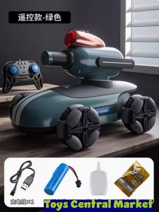 Premium Luxury Remote Control Bomb Shooting Truck Electric Water Bullets Stunt Drifting Tank Car with Lights mainan water bomb car kualitas premium high quality toys exclusive gift