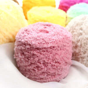 Len bông xù cuộn 100gram len xù đan móc mềm mịn - Phụ kiện đan móc