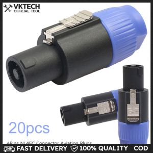 20pcs Audio Cable Adapter Connectors 4 Pole NL4FC Heavy Duty Twist Lock for Professional Sound and Recording Gear