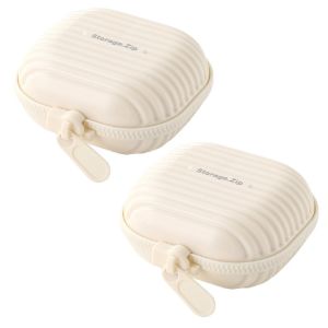15MIN 2Pcs 7-Grid 7-Day Pill Organizer Reusable Sealed Portable Pill Dispenser Compact Multifunctional Pill Storage Box Household