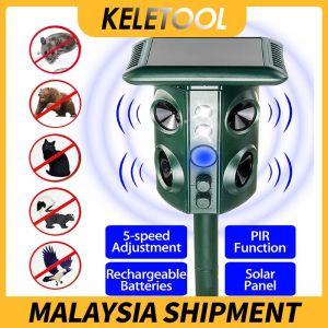 Solar Power Ultrasonic Repeller Announciator Dog Cat Mice Repellent Pest Control Waterproof Outdoor cat repeller sonic ultrasonic solar power repeller Animal ultrasound monkey repellent