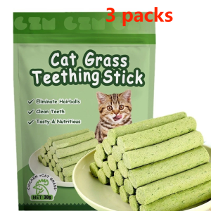 【SG SELLER】3/5packs Cat Grass Sticks for Indoor Cats Cat Grass Chew Sticks Teeth Care Increase Appetite Hairball Removal 30g