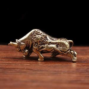 WP💓💛💖 Brass Lucky Bullfighting Statue Home Decoration Ornaments Bitcoin Stock Market Trading Lucky Bull Office Desk Decor Crafts