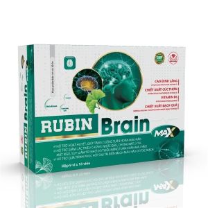 Bổ não Rubin Brain Max (Hộp 5 vỉ x 10 viên) - Hỗ trợ hoạt huyết tăng cường tuần hoàn máu não