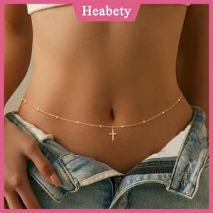 Heabety Cô Gái Đơn Giản Tim Đính Cườm Bụng Chuỗi Cho Phụ Nữ Thời Trang Kim Loại Bãi Biển Bikini Eo Chuỗi Đồ Trang Sức Cơ Thể Phụ Kiện