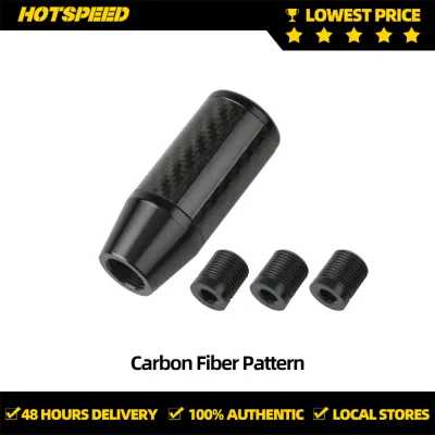 HOTSPEED 9cm Car Carbon Fiber Pattern Universal Shift Knob Handle Extender Manual Shifter Stick Lever For Toyota vios