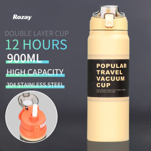 Thermos cup 304 stainless steel large-capacity outdoor kettle portable bouncing thermos cup 900ML