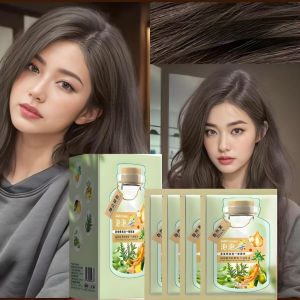 10pcs/Pack Bubble Hair Dye Shampoo Hair Color Permanent Natural Herbal Black Coloring No Damage