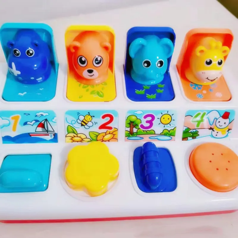 Interactive Pop Up Animals Toy with Music, Animal Sound, Activity