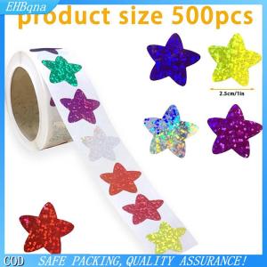 [COD] 500PCS Roll Colorful Star Stickers For Kids Reward School Classroom Adhesive Holographic Star Stickers For Teachers Parents DIY Craft