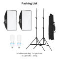 Selens  2X 135W LED Soft Box Photography Softbox Continuous Lighting Kit Stand Studio. 