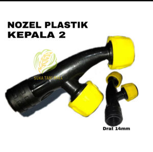 Nozel Spuyer Sprayer Tangki Elektrik Lubang 2 Mata Plastik