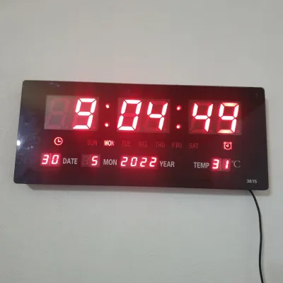 Chính Hãng: Đồng Hồ LED Vạn Niên Treo Tường Đa Năng với Báo Nhiệt Độ Kỹ Thuật Số - Mẫu Mới Năm Nay