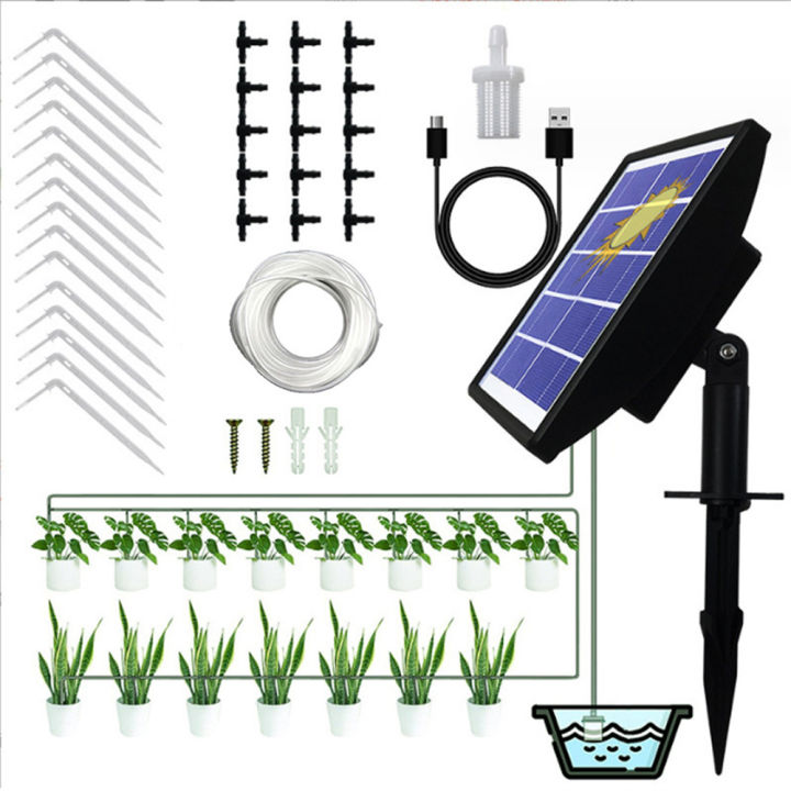 Solar Automatic Drip Irrigation Kit System Solar Powered Self Watering ...