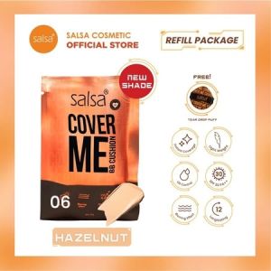 SALSA Cover Me BB Cushion Refill - Semi Matte with Red Algae Niacinamide & Centella Smooth Medium Coverage Foundation - Kosmetik Herbal Online