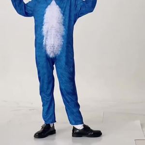 Sonic The Hedgehog Deluxe Costume Kids Halloween Cosplay Party Jumpsuit Giving Gloves Gift
