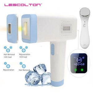 Lescolton All in One IPL Hair Removal 400000 Flash ICE Cold Epilator Permanent Laser Bikini Trimmer Photorejuvenation Depilador