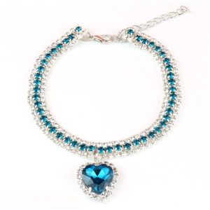YITAQI Adjustable Rhinestones Small Dog Cat Accessory Puppy Pet Accessory Pet Chain Cat Collar Dog Necklace Dog Chain