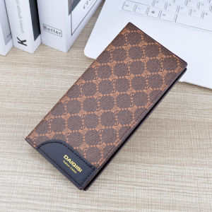 Daiqisi Dompet Panjang Tiga Lipat 3228-3 Bahan Kulit PU Tebal Pria Wanita Long Wallet