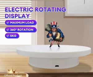 Rotating Display Stand Jewelry Holder 360 Degree 3 Speeds Electric Rotating Display USB Power Portable and lightweight StandVideo Shooting Turntable Stand Photography Adjustable Camera