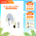 Quạt treo có remote Nanoco model NWF1612RC (3 cấp độ gió, công suất 47W). 