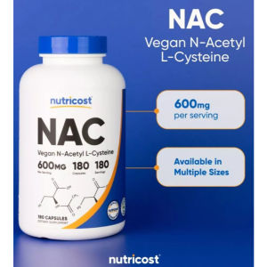 120 Viên uống bổ phổi thải độc gan NAC Nutricost của Mỹ giúp long đờm ngừa viêm phổi gan nhiễm mỡ - - Phù hợp với người theo lối sống lành mạnh quan tâm chăm sóc sức khỏe tổng thể - Loại bỏ tác hại của gốc tự do gây tổn thương tế bào gan - Tăng cư