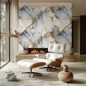 Marble Wallpaper Stickers Kitchen Bathroom Waterproof Oil Resistant Heat Resistant PVC Wall Stickers Safe Home Living Room Bedroom Granite Background Wall Stickers Decorative Wall Coverings