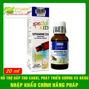 Special Kid Vitamine D3 bổ sung D3 cho bé giúp tăng cường hấp thu canxi | Nhập khẩu chính hãng Pháp
