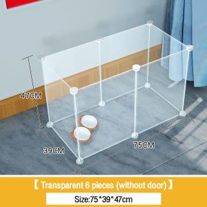 😺Products are shipped from Manila😺 Pet enclosure transparent dog isolation gate dog cage guardrail small dog indoor kennel home dog fence dog cage
