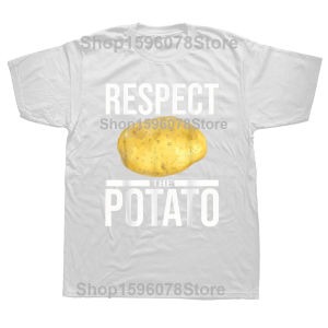 Men Women Funny Respect The Potato Vegetable Lovers T-Shirts Loose Oversized Casual Streetwear Fashion T-Shirt