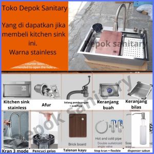 Kitchen sink Modern Kitchen Sink Luxury Black 1 Bowl Stainless Steel 304 /Bak cuci piring