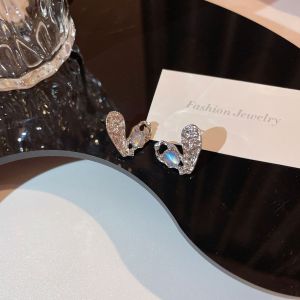 Love earrings niche design high-end irregular pattern hollow personality trendy cool hot girl earrings