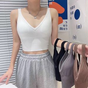 CB-9054 เสื้อครอปบราแฟชั่นแขนกุด⚡️ส่งไวจากไทย⚡️