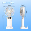 GOOJODOQ 5000mAh Mini Fan Rechargeable Electric Fan Portable LED Display Foldable Electric Fan Hand-Held Fan 6-Speed fan Table fan. 