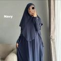Mecca abaya set hijab gamis syari'i model terbaru 2024 bahan jersey premium jumbo M L XL/gamis polos adem viral gratis pashmina. 