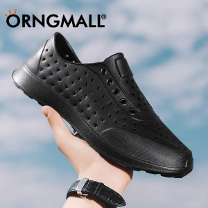 ORNGMALL Women and Men Sandal Jelly Shoes Summer Garden Shoes Beach Hollow Mules Clogs Candy Color Sandals Waterproof Beach Sandals Size 36-45