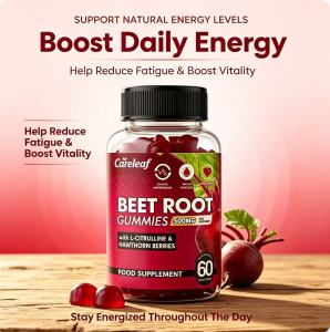 Careleaf Beet Root Gummies 500mg with L-Citrulline Circulation & Energy Support 60ct