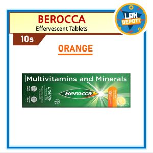 Berocca Orange Flavor (10 Effervescent Tablets) Multivitamins and Minerals 10s