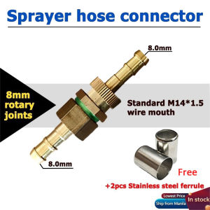 Hose Fitting Ferrule Set Clamp with 2pcs Crimping for Power Sprayer Pressure Washer Male and Female 8.0mm/14M